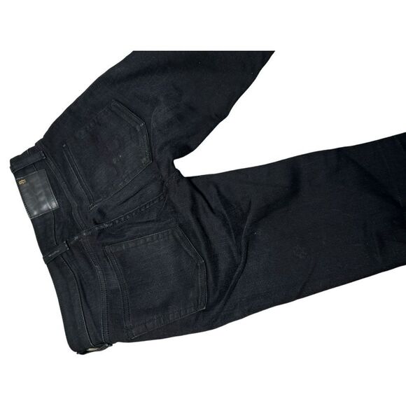 R13 Alison Crop Distressed Chewed Hem Stratford Black Skinny Jeans Size 24 - Picture 11 of 11